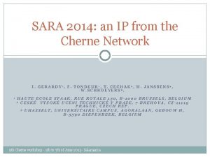 SARA 2014 an IP from the Cherne Network