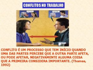 CONFLITOS NO TRABALHO CONFLITO UM PROCESSO QUE TEM