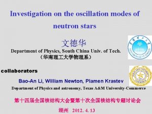 Investigation on the oscillation modes of neutron stars