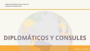 DERECHO INTERNACIONAL PBLICO CURSO DE INVIERNO 2019 DIPLOMTICOS