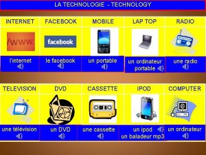 LA TECHNOLOGIE TECHNOLOGY INTERNET FACEBOOK MOBILE LAP TOP