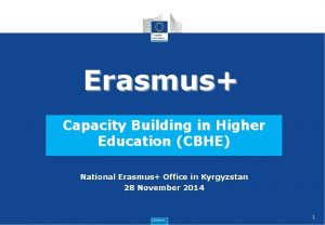 Erasmus Capacity Building in Higher Education CBHE National