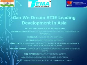 Can We Dream ATIE Leading Development in Asia