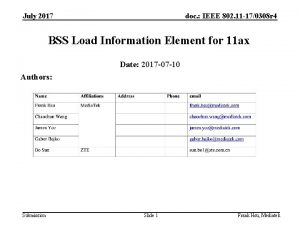 July 2017 doc IEEE 802 11 170308 r