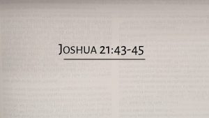 Joshua 21