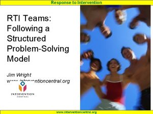 Response to Intervention RTI Teams Following a Structured