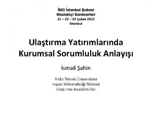 MO stanbul ubesi Meslekii Seminerleri 21 22 23