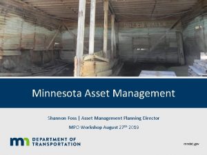 Minnesota Asset Management Shannon Foss Asset Management Planning