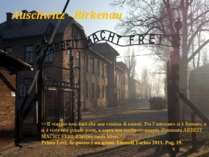 Auschwitz Birkenau Il viaggio non dur che una