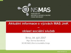 Aktuln informace o vzvch MAS Jm K oblast