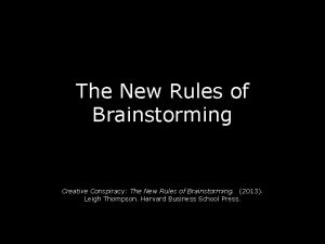 Alex osborn brainstorming rules