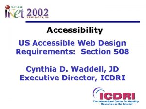 Accessibility US Accessible Web Design Requirements Section 508