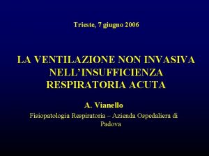 Ventilazione ippv