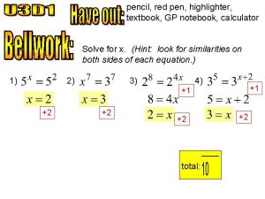 pencil red pen highlighter textbook GP notebook calculator