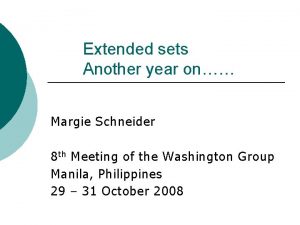 Extended sets Another year on Margie Schneider 8