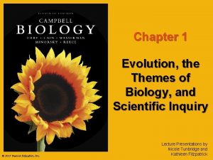 Chapter 1 Evolution the Themes of Biology and