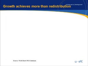 Growth achieves more than redistribution Source World Bank