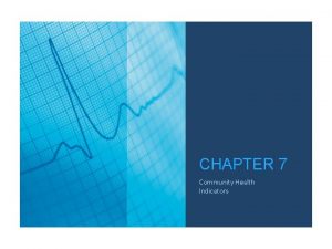 CHAPTER 7 Community Health Indicators TRENDWATCH CHARTBOOK 2016