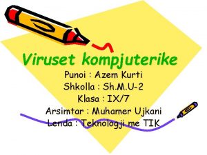 Antiviruset kompjuterike