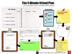 The 5 Minute Ofsted Plan print and scribble