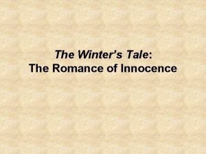 The Winters Tale The Romance of Innocence Art