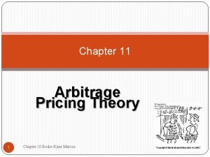 Arbitrage pricing theory exercises