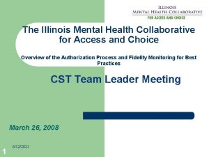 The Illinois Mental Health Collaborative for Access and