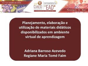 Planejamento elaborao e utilizao de materiais didticos disponibilizados