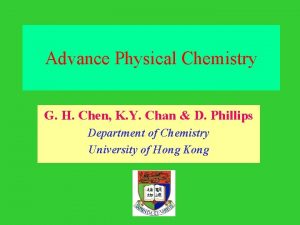 Advance Physical Chemistry G H Chen K Y