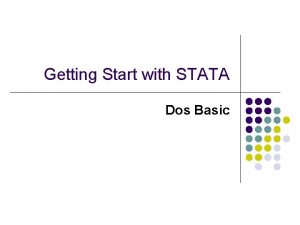 Getting Start with STATA Dos Basic jpg gif