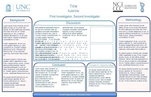 Title Subtitle First Investigator Second Investigator Background Lorem