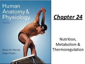 Chapter 24 Nutrition Metabolism Thermoregulation Nutrition Nutrient a