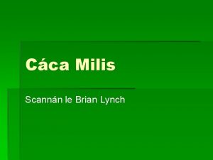 Cca Milis Scannn le Brian Lynch Ceisteanna 1