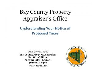 Bay County Property Appraisers Office Understanding Your Notice