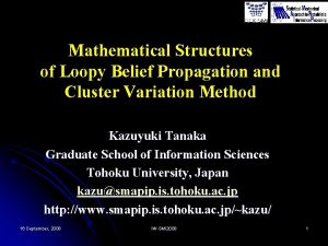 Mathematical Structures of Loopy Belief Propagation and Cluster