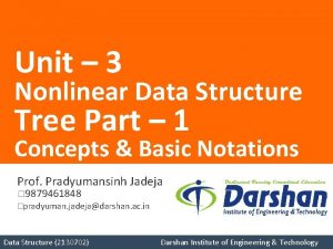 Unit 3 Nonlinear Data Structure Tree Part 1