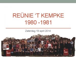 RENIE T KEMPKE 1980 1981 Zaterdag 19 april