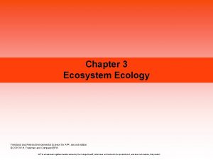 Chapter 3 Ecosystem Ecology Friedland Relyea Environmental Science