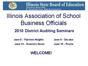 Illinois Association of School Business Officials 2010 District