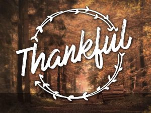 Being thankful honors God who is the giver