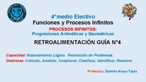 4medio Electivo Funciones y Procesos Infinitos PROCESOS INFINITOS