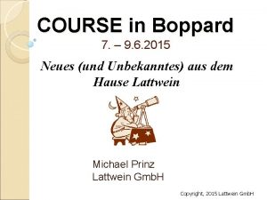 COURSE in Boppard 7 9 6 2015 Neues