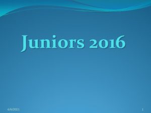 Juniors 2016 662021 1 Junior Conference During individual