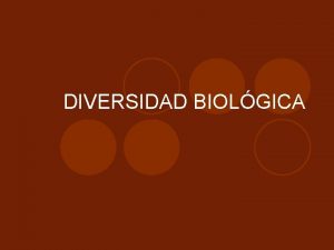 DIVERSIDAD BIOLGICA NIVELES DE ORGANIZACIN DE LOS SERES