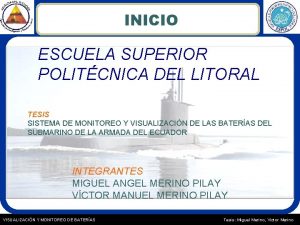 INICIO ESCUELA SUPERIOR POLITCNICA DEL LITORAL TESIS SISTEMA