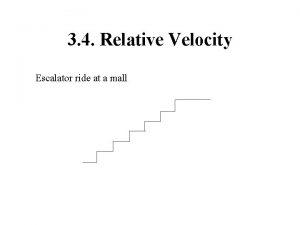 3 4 Relative Velocity Escalator ride at a