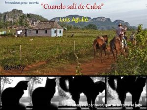 Producciones gonpe presenta Cuando sal de Cuba Luis