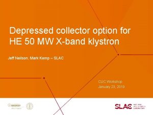 Depressed collector option for HE 50 MW Xband