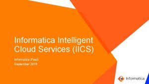 Discovery iq in iics