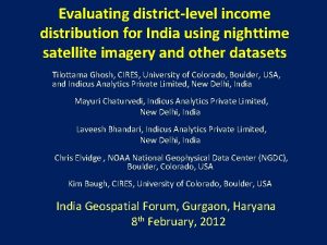 Evaluating districtlevel income distribution for India using nighttime